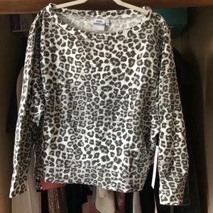 NWT Good American Snow Cheetah long sleeve top
